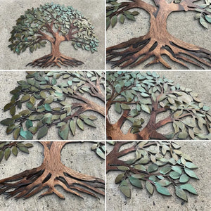 Green Tree of Life Metal Wall Art β UV Printed Aluminum Decor Nature Indoor Outdoor