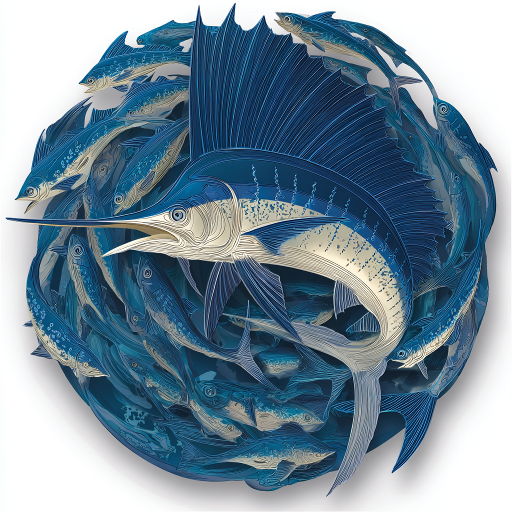 Sailfish Metal Wall Art Coastal Ocean Fish Decor UV Printed