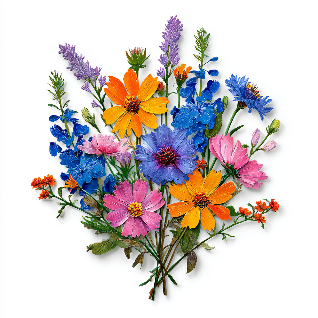 Wildflower Metal Wall Art – Floral Garden Decor, Botanical Outdoor Wall Sign