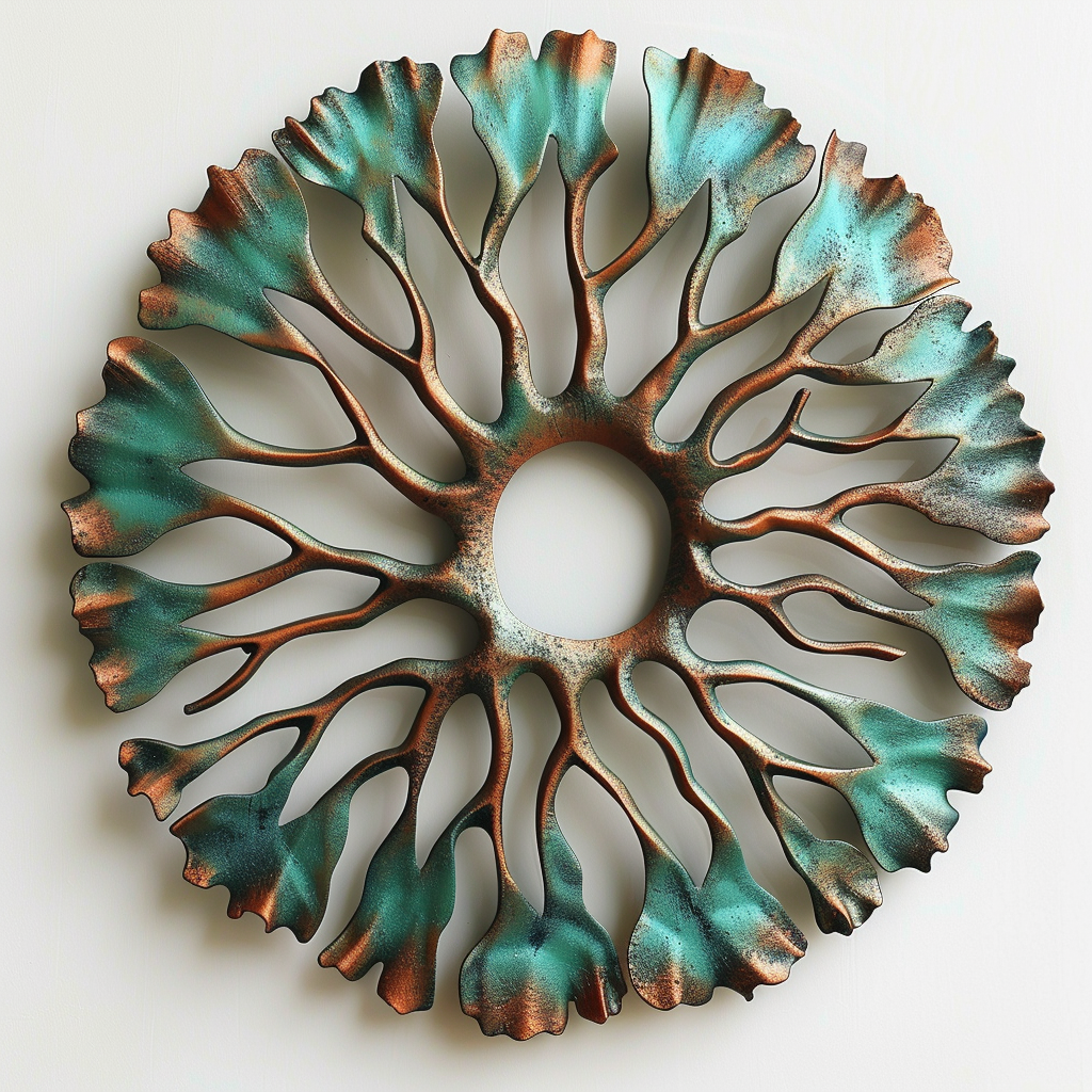 Abstract Tree Metal Wall Art Radial Branch Modern Living Room Wall Decor V2