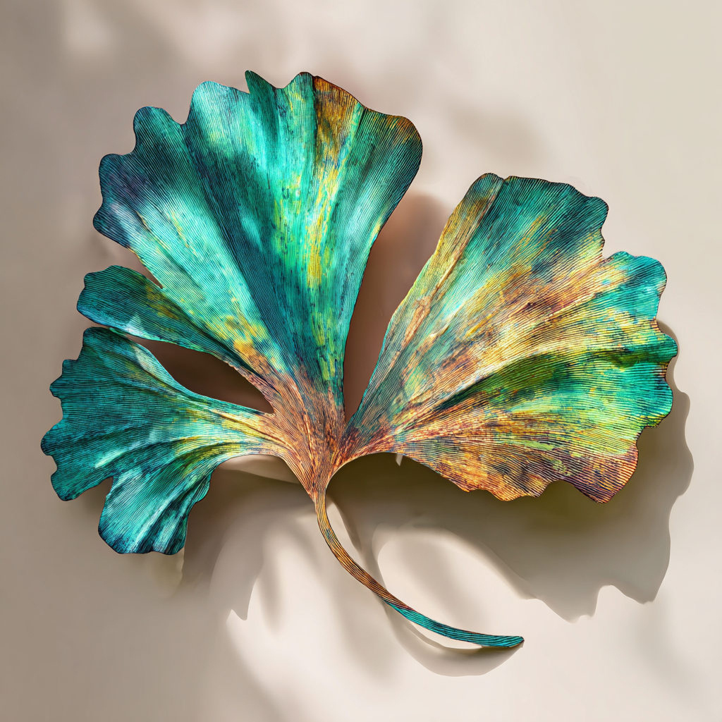Abstract Leaf Metal Wall Art Botanical Decor Modern Garden Outdoor Wall Sign V1