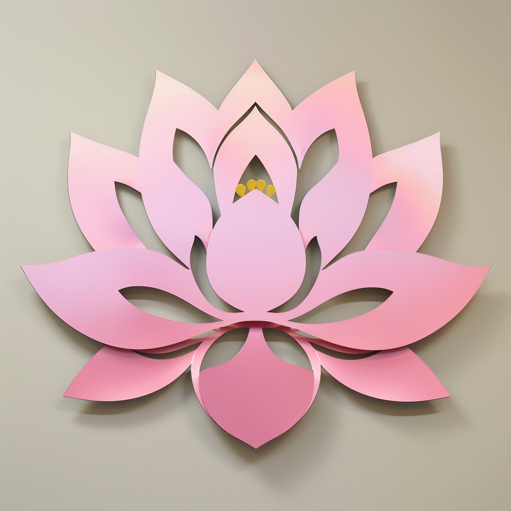 Pink Lotus Metal Wall Art – Zen Floral Garden Decor, Botanical Outdoor Sign