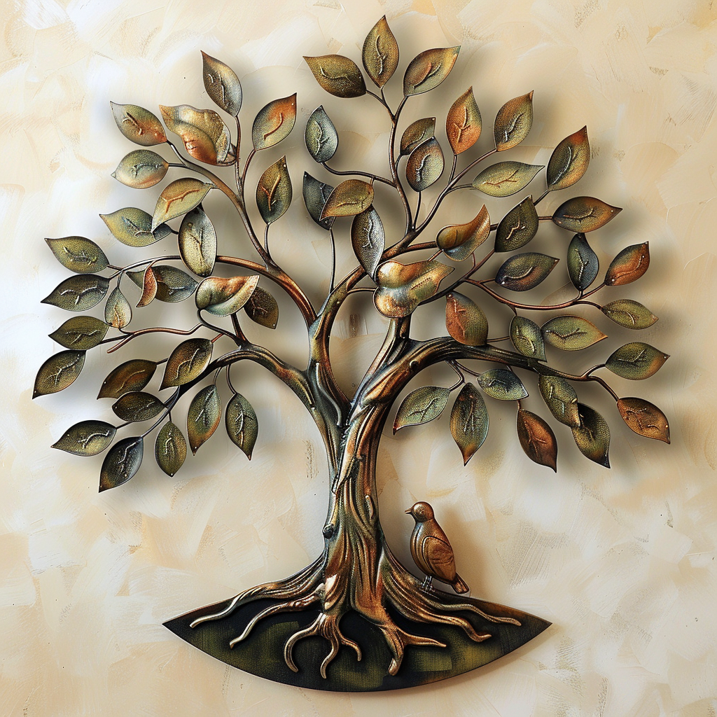 Olive Tree of Life Metal Wall Art – Mediterranean Nature Decor, Spiritual Tree Sign
