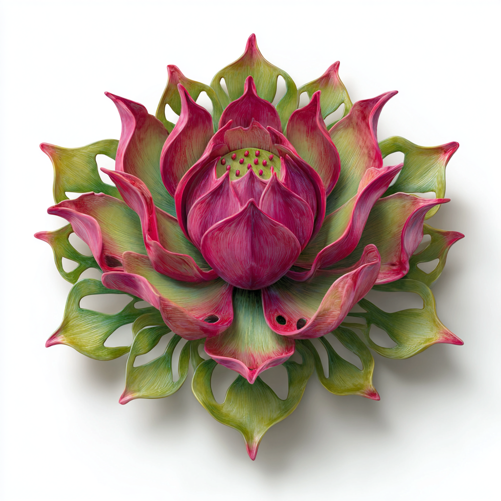 Pink Lotus Metal Wall Art, Zen Floral Decor for Patio & Meditation Room