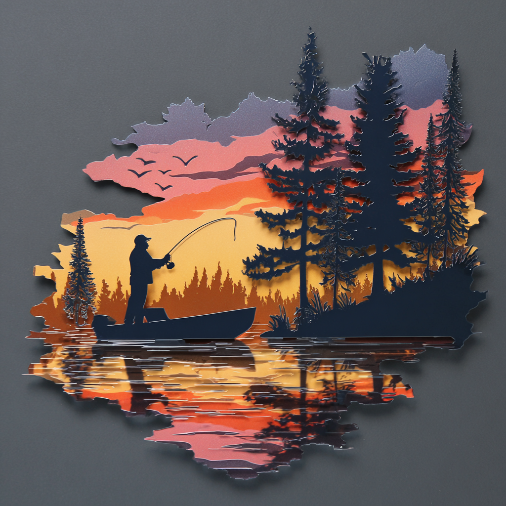 Bass Fishing Metal Wall Art Lake Forest Cabin Outdoor Decor