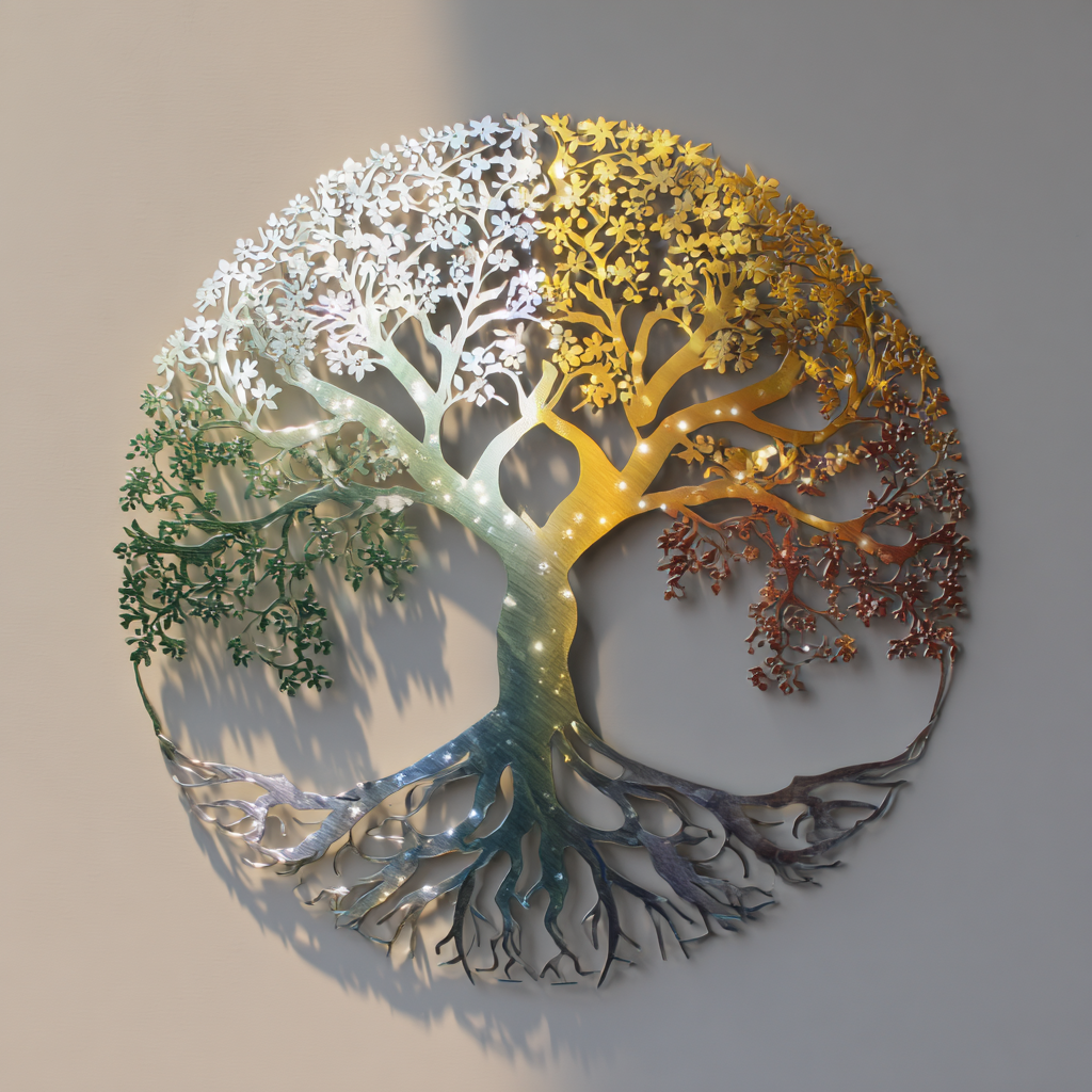 Tree Of Life Four Seasons Metal Wall Art Seasonal Garden Decor