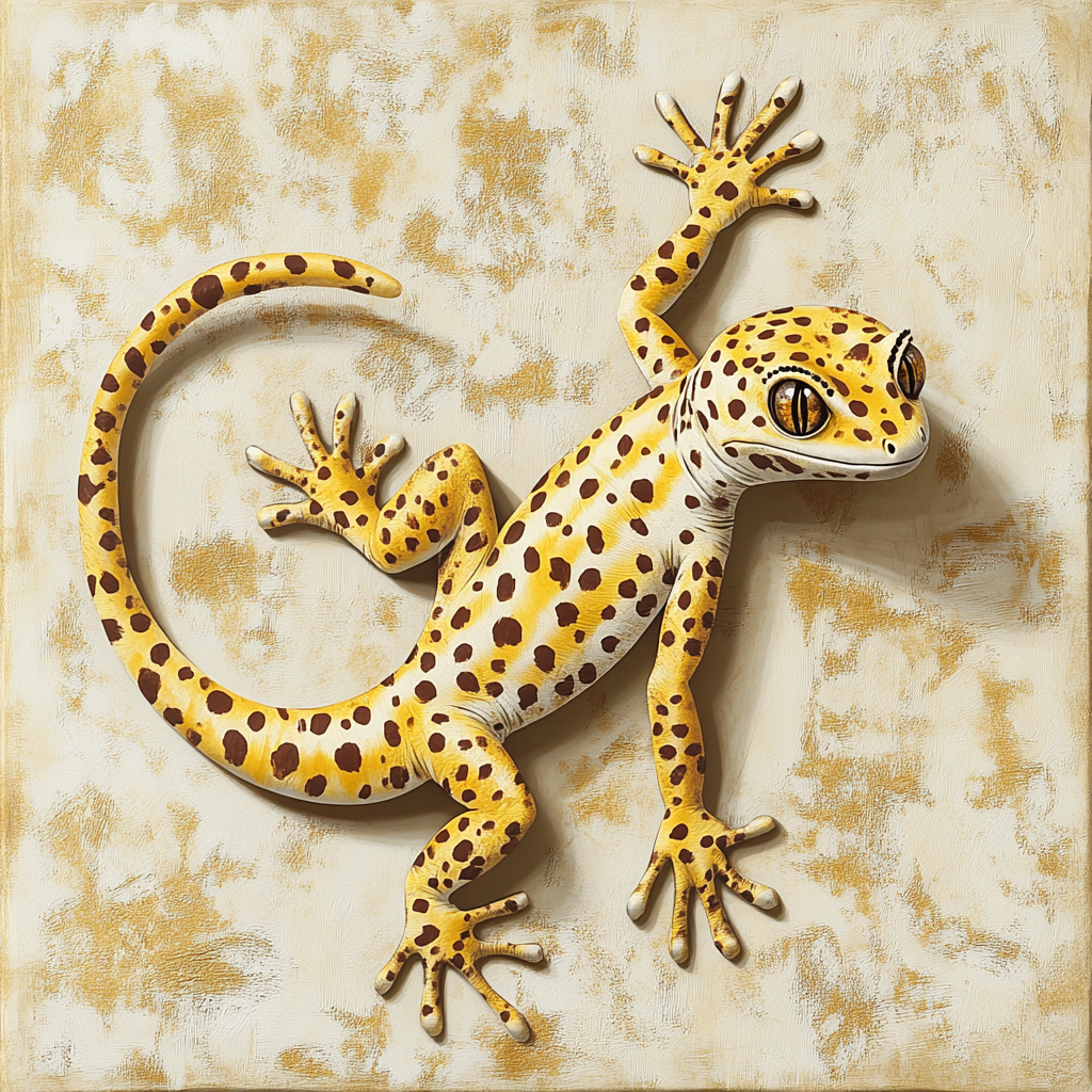 Leopard Gecko Hibiscus Metal Wall Art, Tropical Wildlife Decor for Patio & Garden