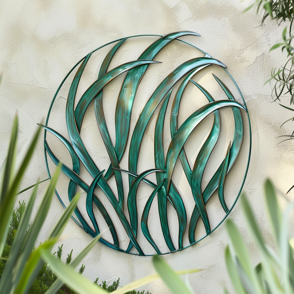 Seagrass Metal Wall Art Coastal Ocean Decor Minimalist Beach