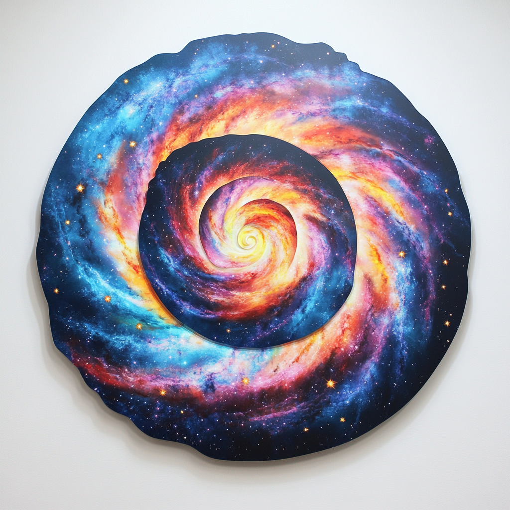 Galaxy Space Metal Wall Art, Cosmic Universe Decor for Patio & Garden