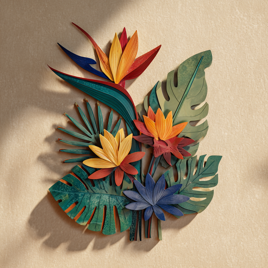 Bird of paradise Monstera Metal Wall Art Floral Botanical Garden Outdoor Wall Decor