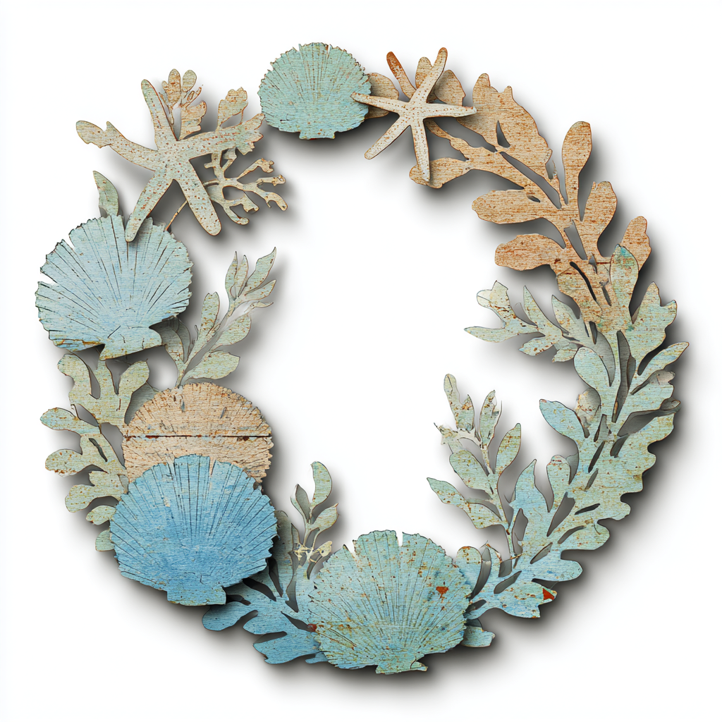 Coral Starfish Metal Wall Art – Tropical Floral Garden Decor Sign
