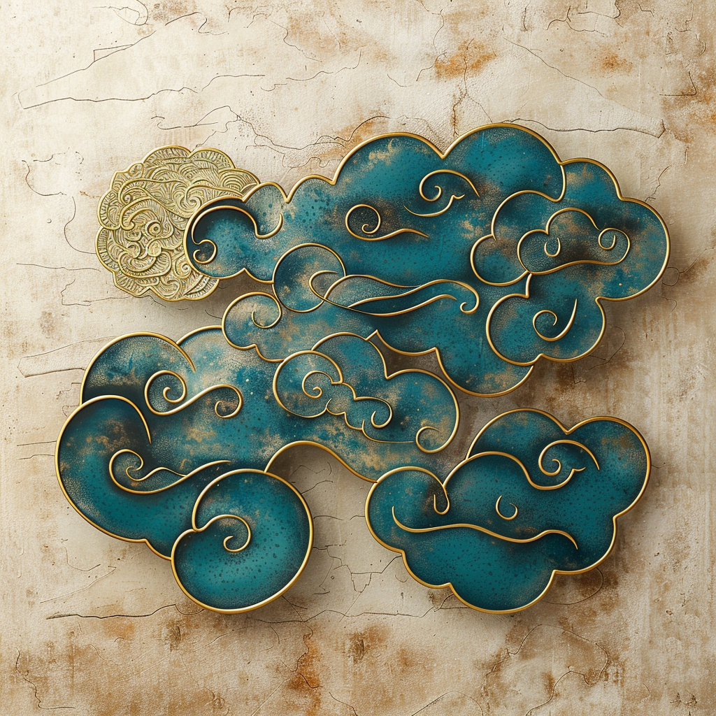 Emerald Cloud Metal Wall Art – Nature Sky Decor, Dreamy Garden Sign