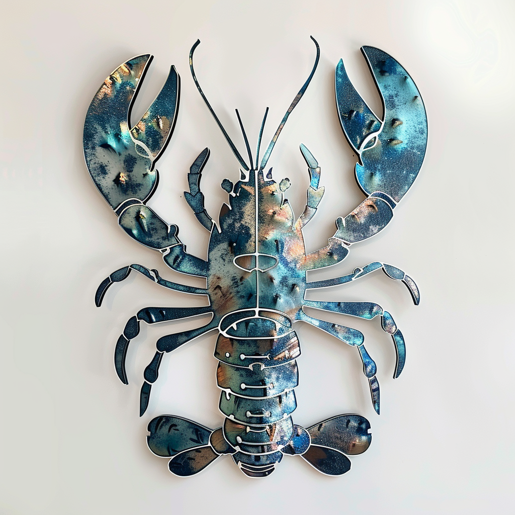Lobster Metal Wall Art Coastal Nautical Beach House Ocean Wall Decor