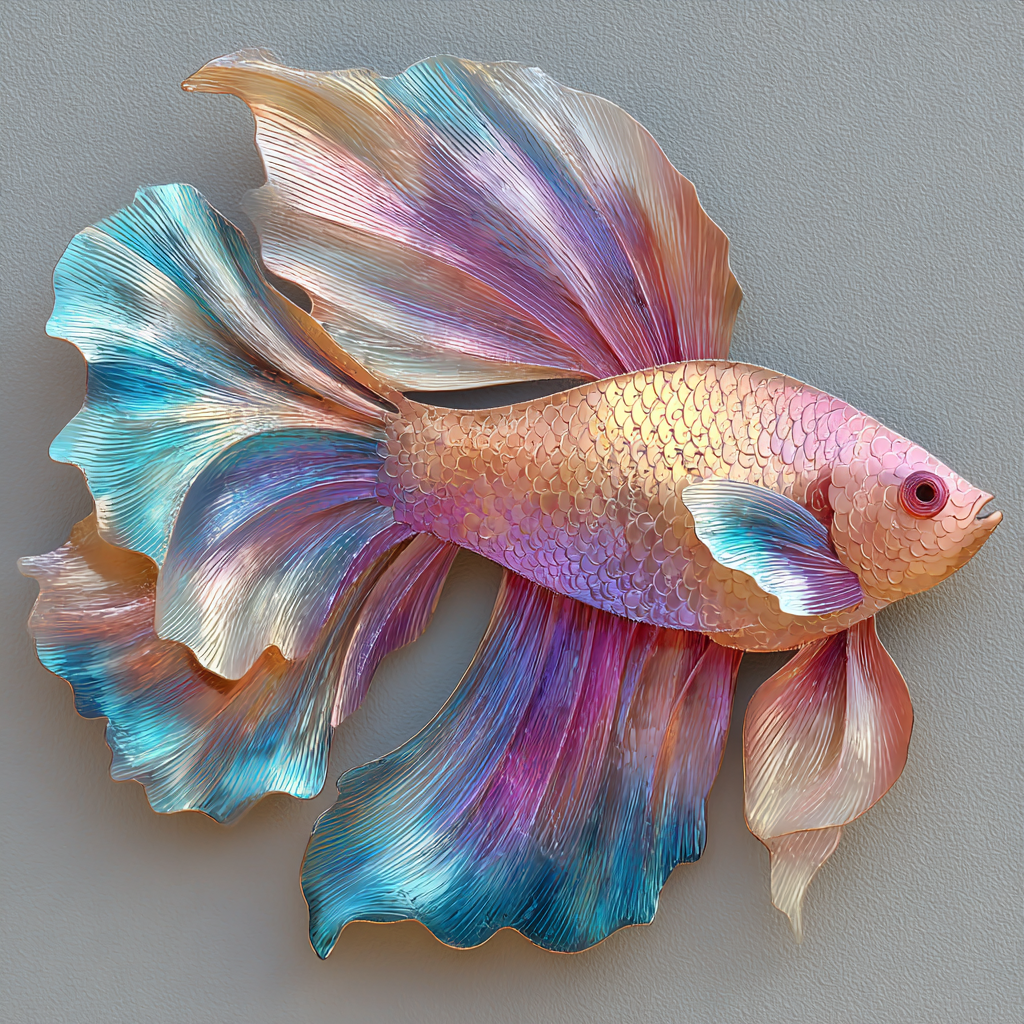 Koi Fish Metal Wall Art: Japanese Wave Sun Decor