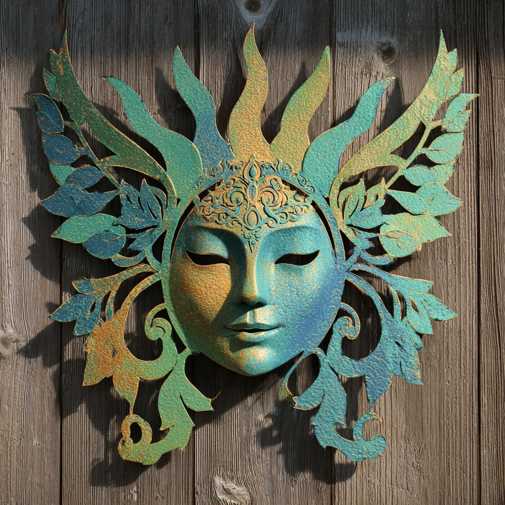 Green Goddess Butterfly Metal Wall Art Botanical Garden Outdoor Decor