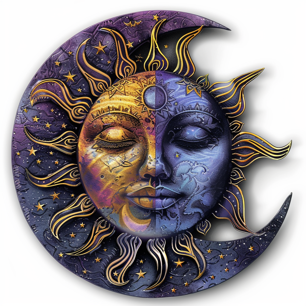 Sun Moon Star Metal Wall Art – Celestial Boho Decor, Cosmic Garden Sign