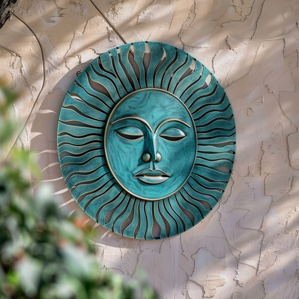 Sunburst Metal Wall Art – Boho Celestial Garden Decor Sign