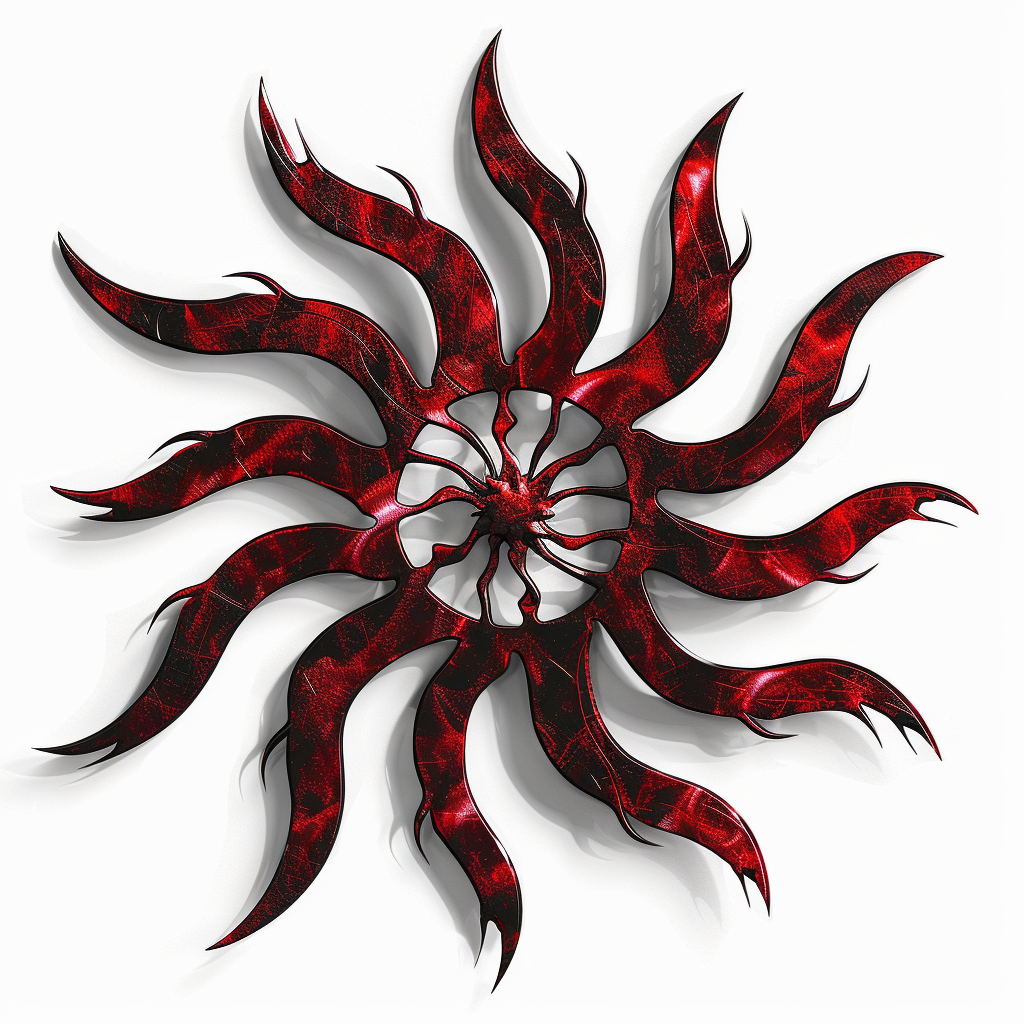 Red Sunburst Metal Wall Art – Rustic Boho Sun Decor, Outdoor Garden Sign