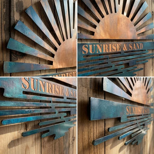 Custom Sunrise Metal Wall Art – UV Printed Aluminum Coastal Decor Indoor Outdoor