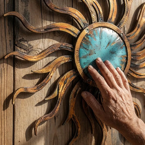 Rustic Sun Metal Wall β UV Printed Aluminum Decor Custom Coastal Indoor Outdoor