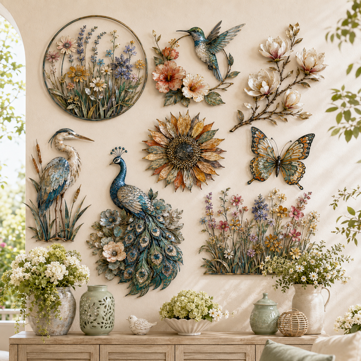 Floral & Garden Metal Decor