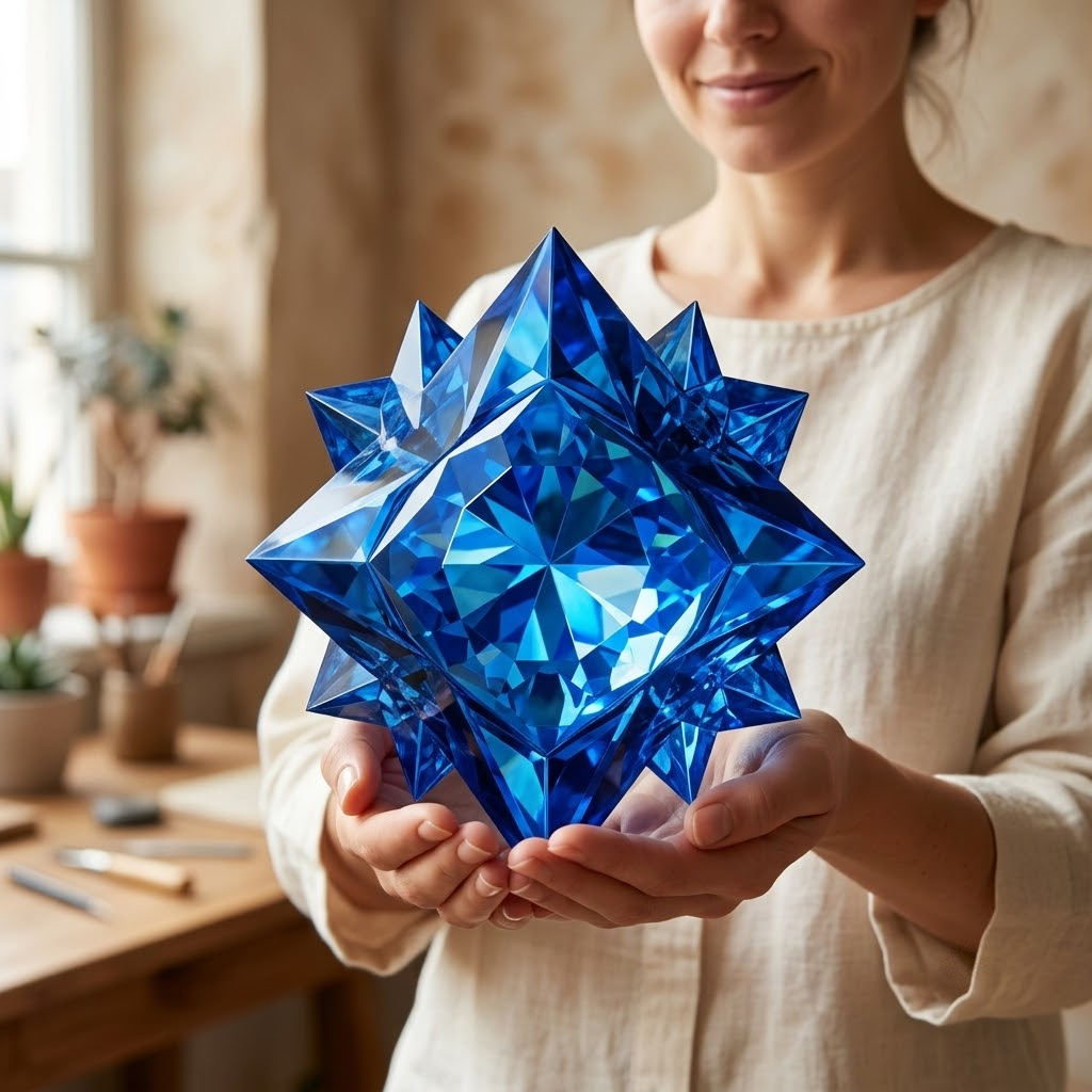 September Sapphire Birthstone Metal Wall Art