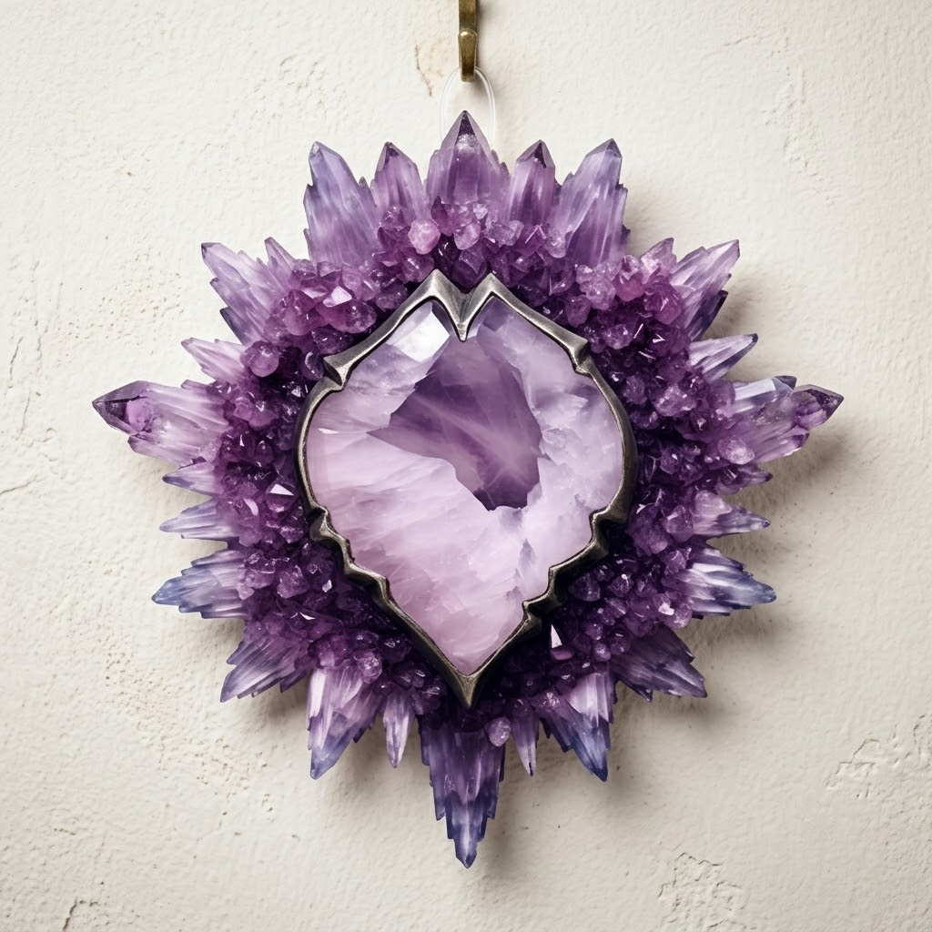Amethyst Birthstone Metal Wall Art