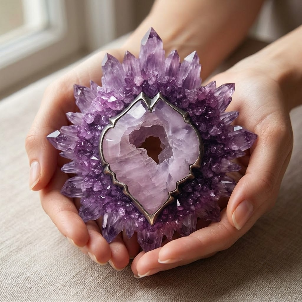 Amethyst Birthstone Metal Wall Art