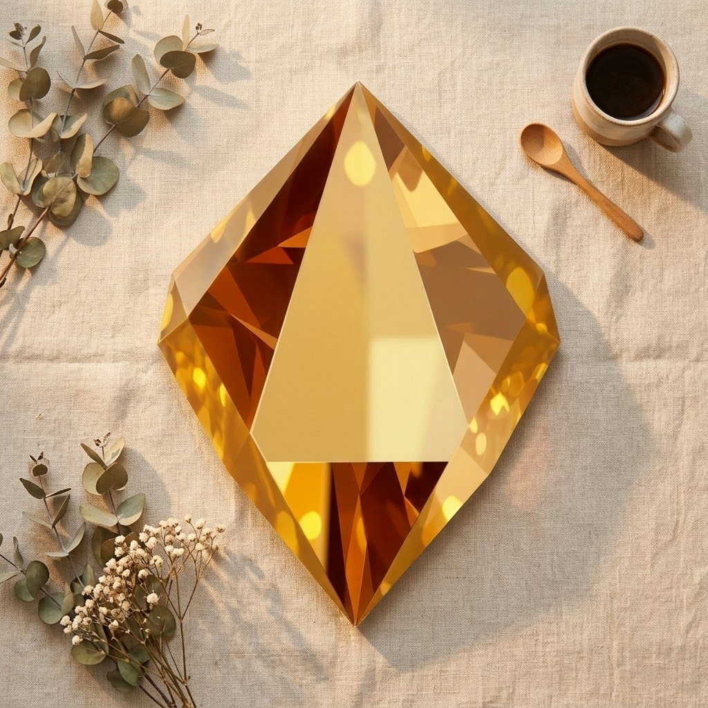 November Citrine Birthstone Metal Wall Art