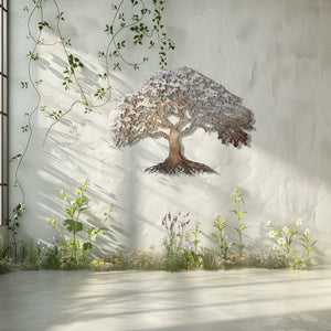 Abstract Tree of Life Metal Wall Art – UV Printed Decor Nature Indoor Outdoor