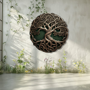 Tree of Life Metal Wall Art – Celtic Nature Decor Spiritual Indoor Outdoor Wall Decor