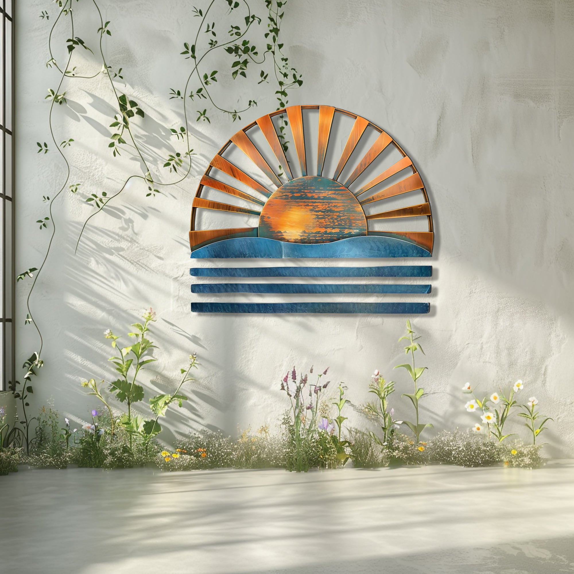 Sunrise Ocean Metal Wall Art – UV Printed Coastal Decor Beach Indoor Outdoor
