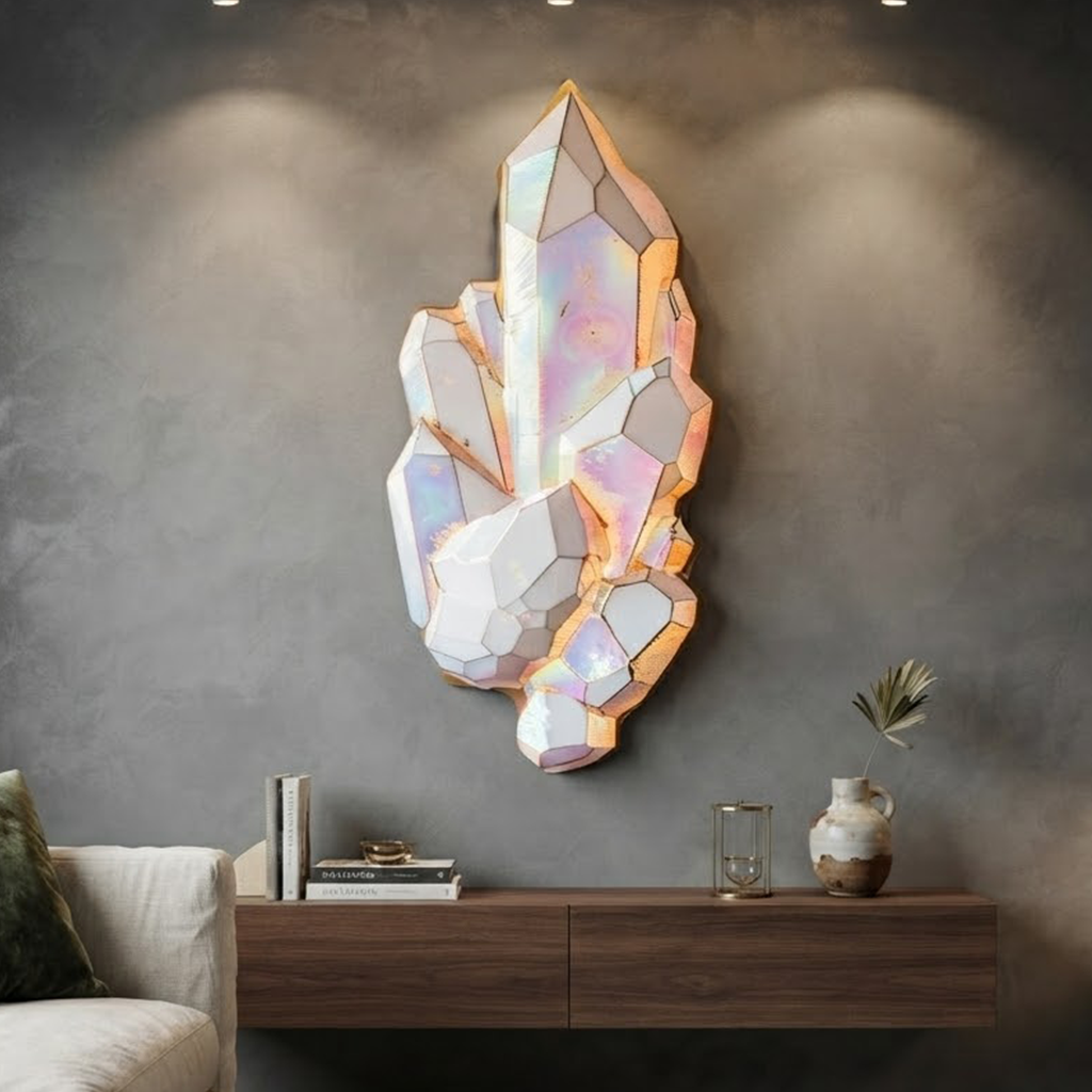 October Opal Birthstone Metal Wall Art