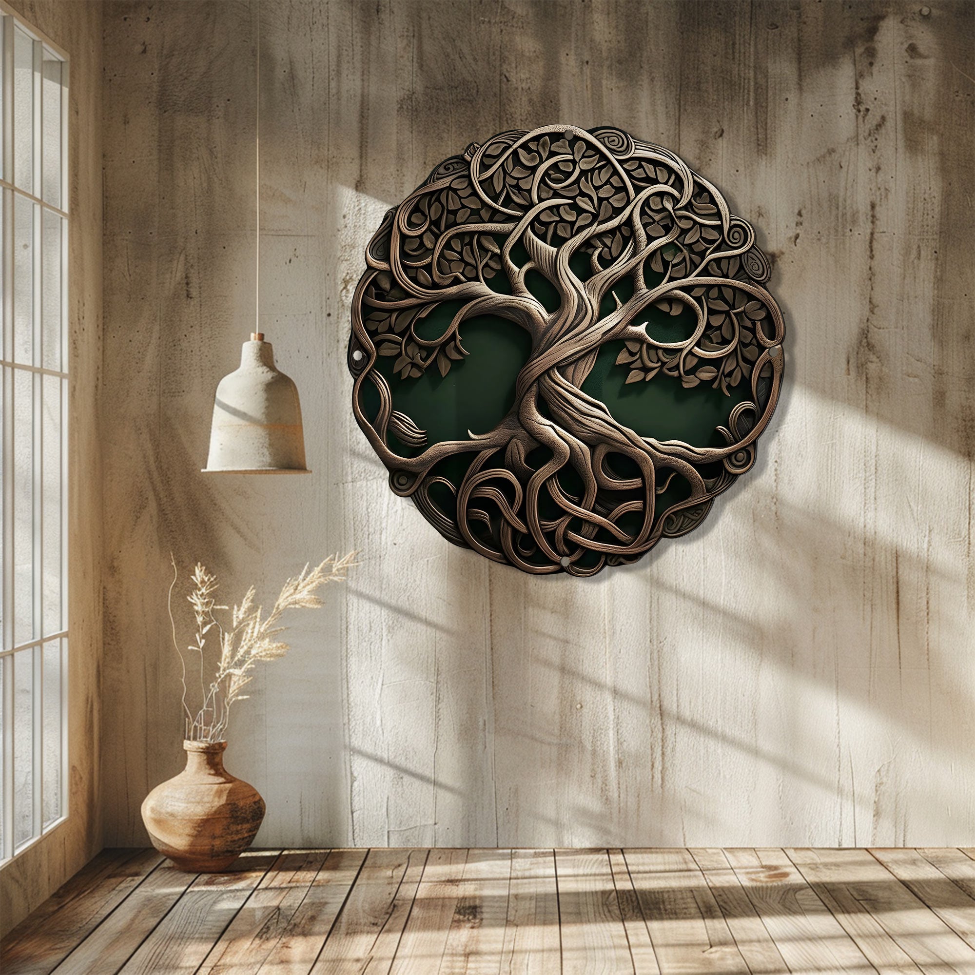 Tree of Life Metal Wall Art – Celtic Nature Decor Spiritual Indoor Outdoor Wall Decor