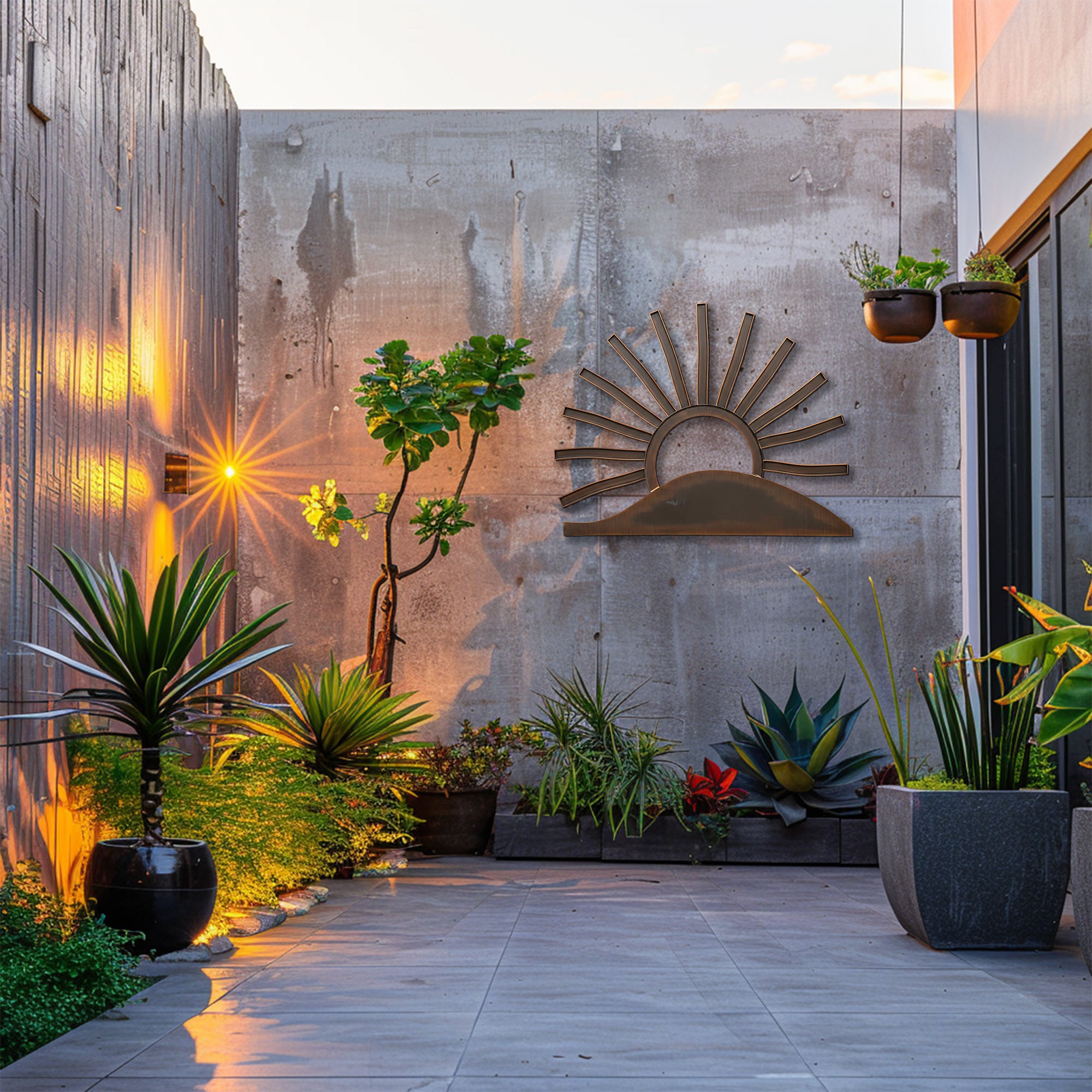Sun Metal Wall Art – UV Printed Aluminum Decor Custom Coastal Indoor Outdoor