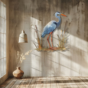 Heron Wall Art – Nature-Inspired Bird Metal Decor