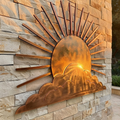 Sunburst Metal Wall Art – UV Printed Aluminum Decor for Indoor & Outdoor