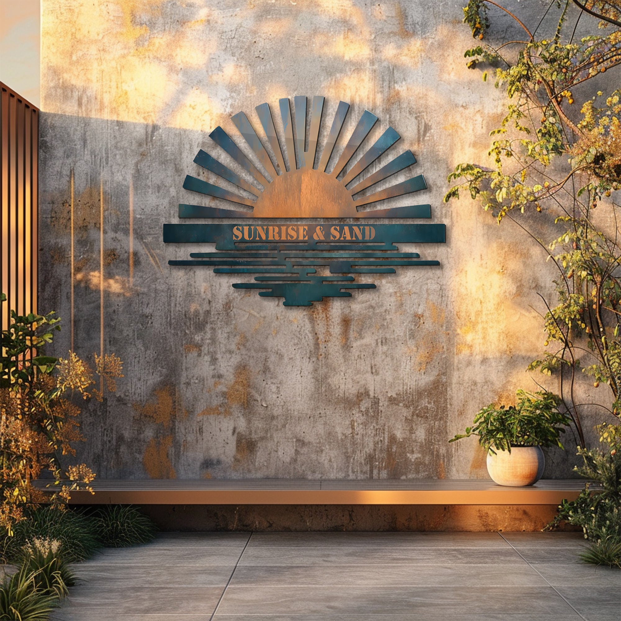 Custom Sunrise Metal Wall Art – UV Printed Aluminum Coastal Decor Indoor Outdoor