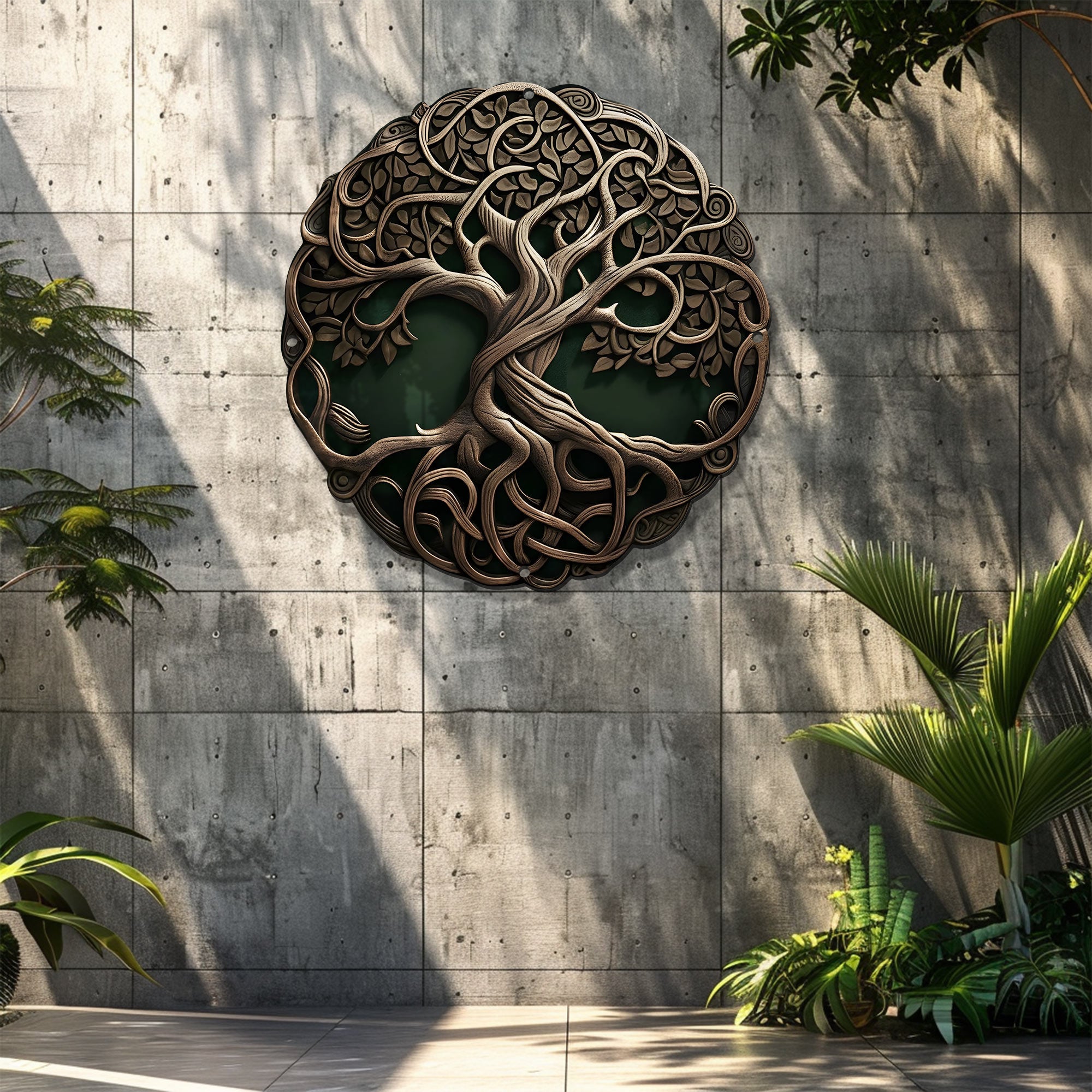 Tree of Life Metal Wall Art – Celtic Nature Decor Spiritual Indoor Outdoor Wall Decor