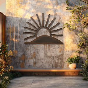 Sun Metal Wall Art – UV Printed Aluminum Decor Custom Coastal Indoor Outdoor