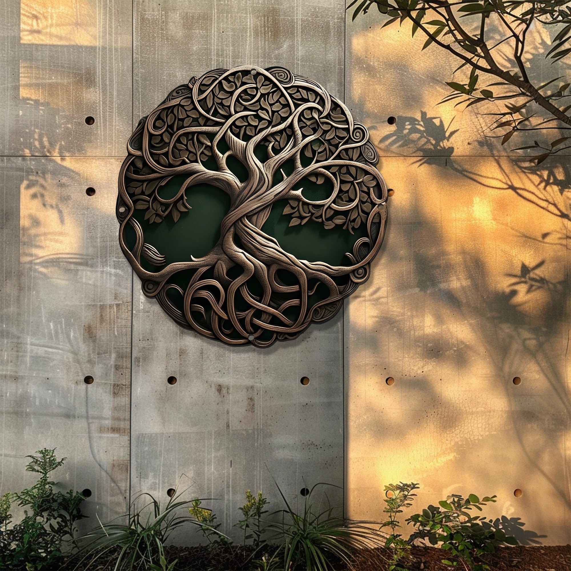 Tree of Life Metal Wall Art – Celtic Nature Decor Spiritual Indoor Outdoor Wall Decor