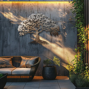 Abstract Tree of Life Metal Wall Art – UV Printed Decor Nature Indoor Outdoor