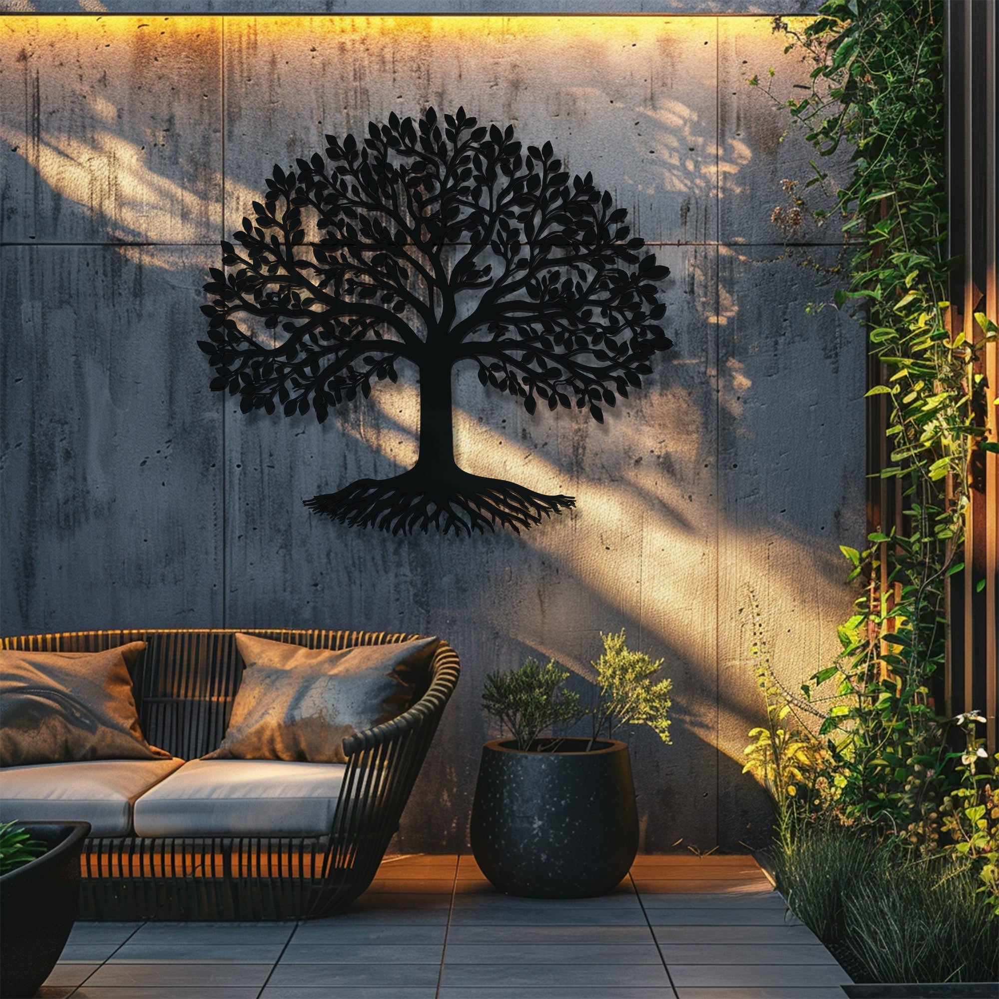 Tree of Life Metal Wall Art – UV Printed Aluminum Decor Nature Indoor Outdoor