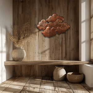 Copper Cloud Zen Design Metal Wall Art Asian Home Decor Gift