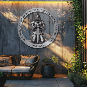 Christian Wall Art – Joshua 1:9 Knight Faith Decor V1