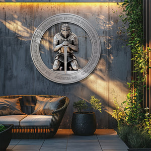 Christian Wall Art – Joshua 1:9 Knight Faith Decor V3