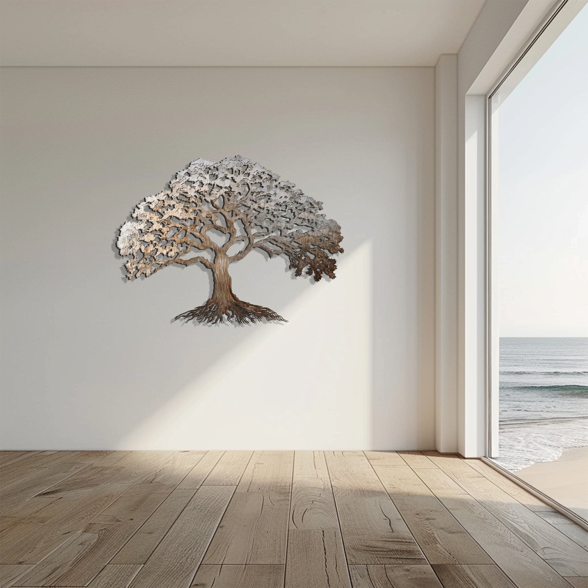 Abstract Tree of Life Metal Wall Art – UV Printed Decor Nature Indoor Outdoor