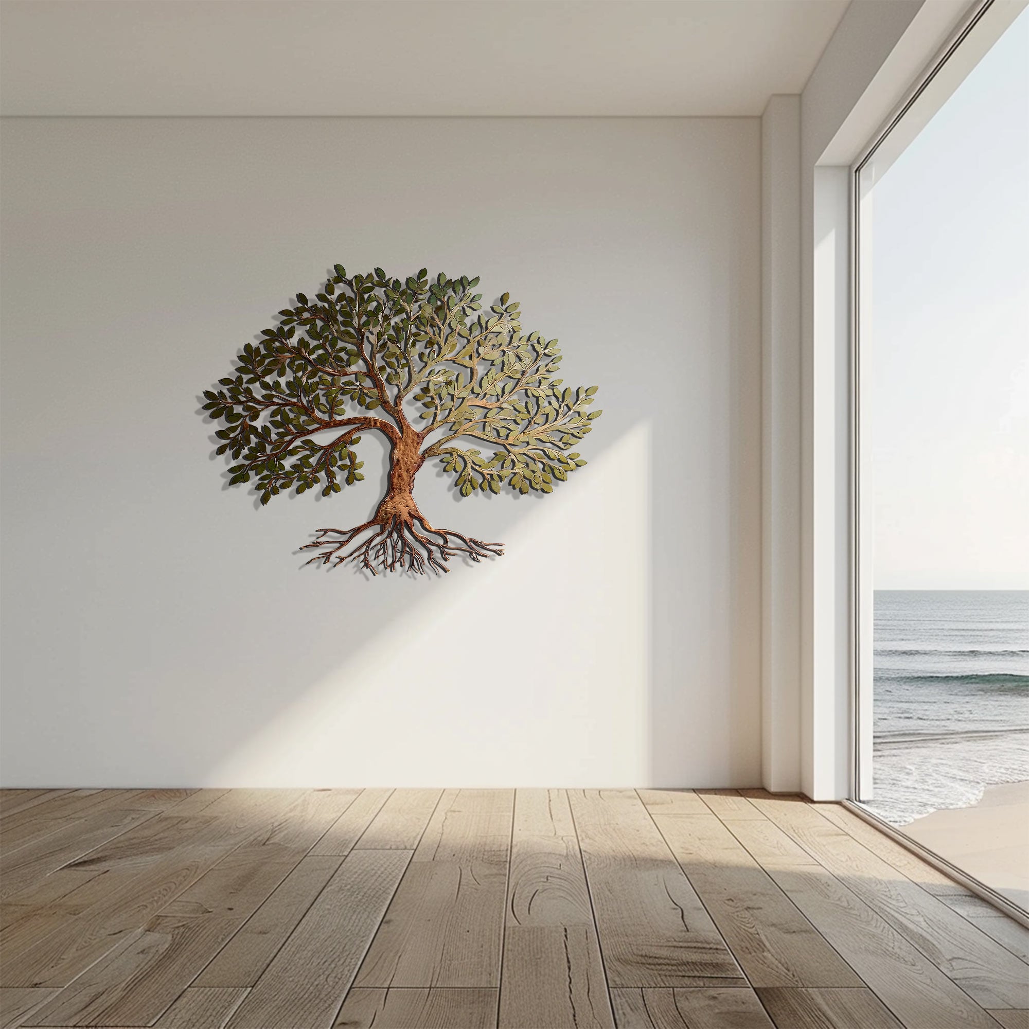 Rustic Olive Tree of Life Metal Wall Art – UV Printed Aluminum Decor Indoor Outdoor