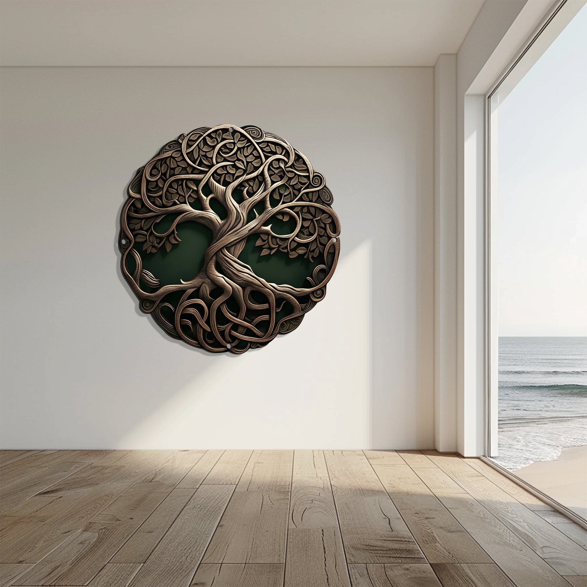 Tree of Life Metal Wall Art – Celtic Nature Decor Spiritual Indoor Outdoor Wall Decor