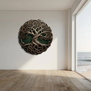 Tree of Life Metal Wall Art – Celtic Nature Decor Spiritual Indoor Outdoor Wall Decor